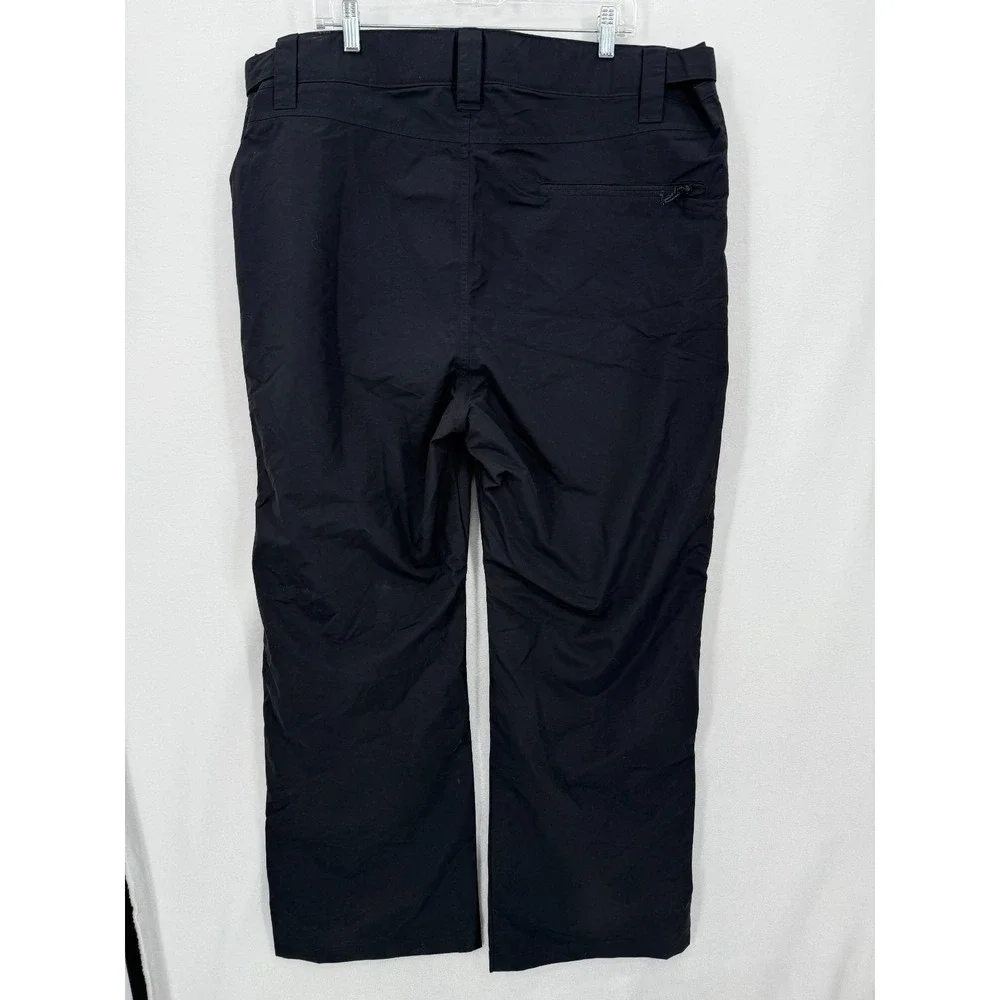 Lands' End Men's XL Tall Rain Pants Waterproof Nylon Black Zip‎ Pockets